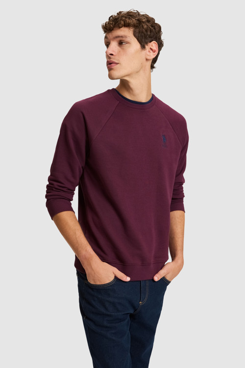 Erkek Bordo Basic Sweatshirt 50329441-VR180