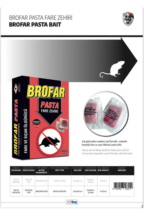 Fare Zehiri Pasta 100Gr (10X10Gr) '' 3 Adet '