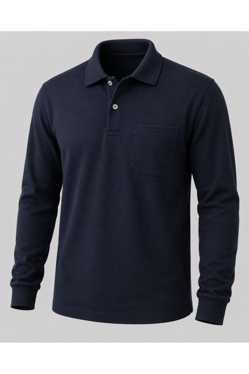 Polo Yaka Cepli Kışlık İş Sweatshirt