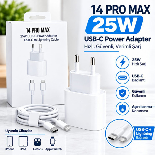 25W TYPC-E TO IOS HIZLI ŞARJ SET