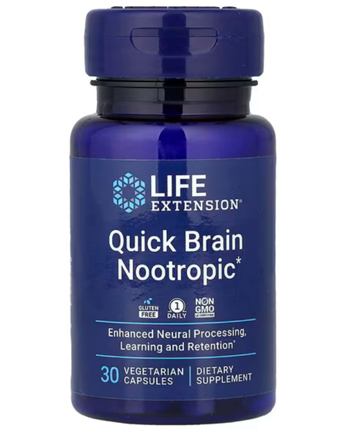 Quick Brain Nootropic, Lutein zeaxanthin gotu kola bacopa 30 Vejetaryen Kapsül
