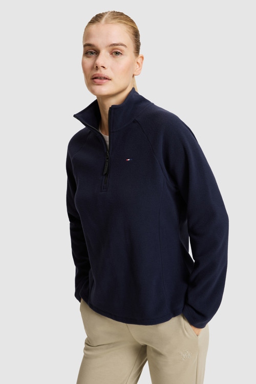 Kadın Lacivert Yarım Fermuarlı Sweatshirt 50329013-VR033