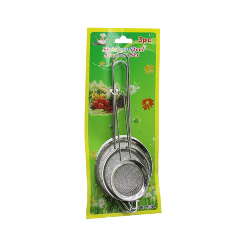 3PCS SET MİNİ= 5-7-8CM TEL SÜZGEÇ METAL ÇERÇECE METAL SAP=8.5-10.5-10.5CM (4604)