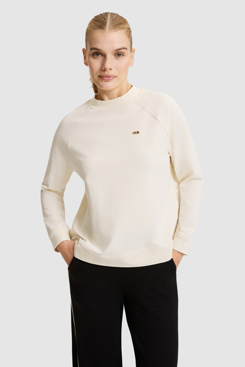 Kadın Krem Bisiklet Yaka Basic Sweatshirt 50328980-VR071