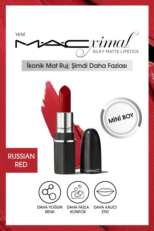 ximal Mini Mac Silky Matte Lipstick - Russian Red 1.7g