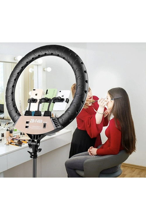22 Inç 56Cm 100W Mega Boy Ring Light Led Halka, Kuaför Ve Makyaj Çekim Işığı