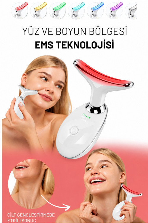Boyun Ve Yüz Kırşıklık Giderici (Gıdık,Sarkma,Kırışıklık) 7 Modlu Auhma Ems Güzellik Cihazı