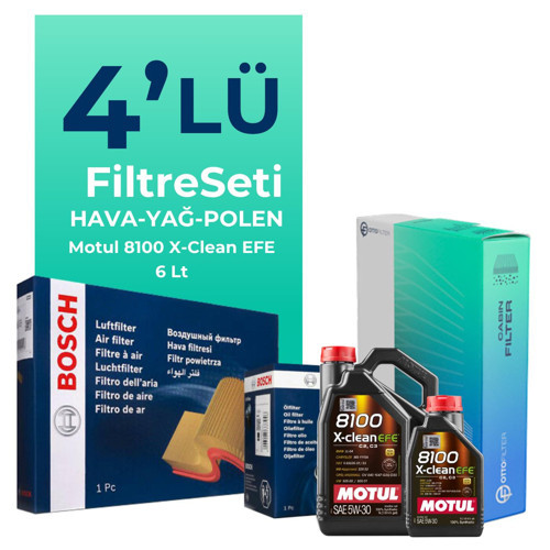 Toyota Rav 4 2.0 Dizel Filtre Bakım Seti Motul Motor Yağlı (2012-2015) 4 Lü