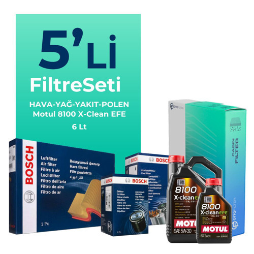 Toyota Rav 4 2.0 Dizel Filtre Bakım Seti Motul Motor Yağlı (2012-2015) 5 Li