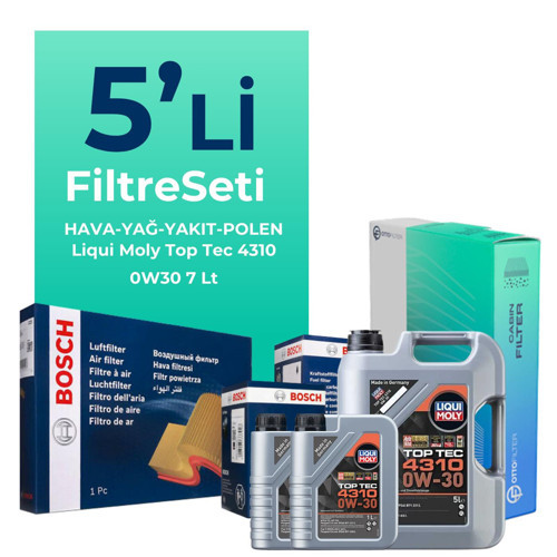 Ford Ranger 2.0 EcoBlue Filtre Bakım Seti Liqui Moly Motor Yağlı (2019-2022) 5 Li