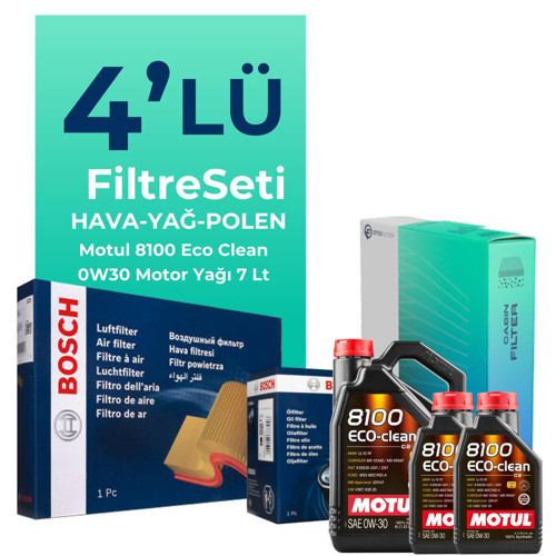 Ford Ranger 2.0 EcoBlue Filtre Bakım Seti Motul Motor Yağlı (2019-2022) 4 Lü