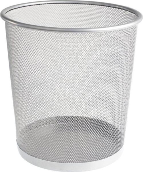 Metal Perfore Çöp Kovası Büyük Silver Turuncu