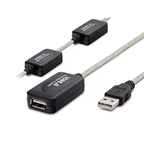 USB Uzatma Kablosu 15 m - Silver Siyah HDX7537