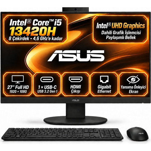 V470 V470VAK-BPE0250 S10 Intel Core I5-13420H 32GB 2tb SSD 27" Fhd Windows 11 Pro All In One Bilgisayar