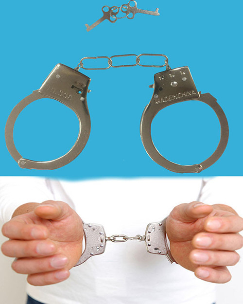 Anahtarlı Oyuncak Metal Kelepçe Polis Kelepçesi (5691)