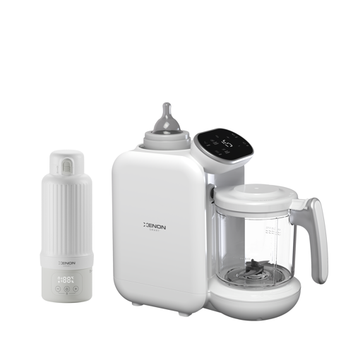 5'i 1 Arada Bebek Mama Robotu ve Şarjlı Taşınabilir Kettle 500 ml 2'li Ek Gıda Premium Seti