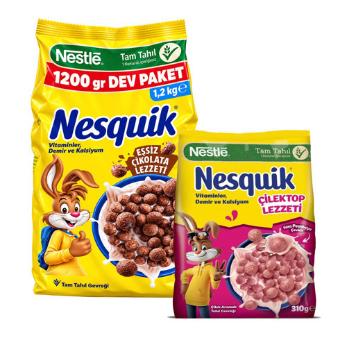 Kakaolu Tahıl Gevreği 1200 gr ve Çilektop 310 gr 2 li Paket