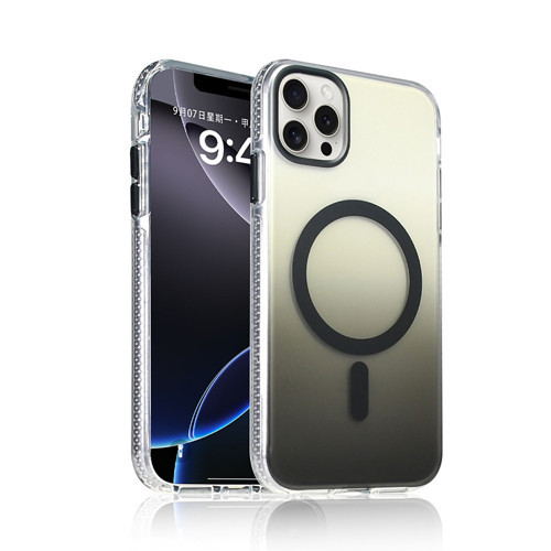iPhone 16 Pro Kılıf Magsafe Şarj Özellikli Transparan Renk Geçişli Gradient Luxury Kapak