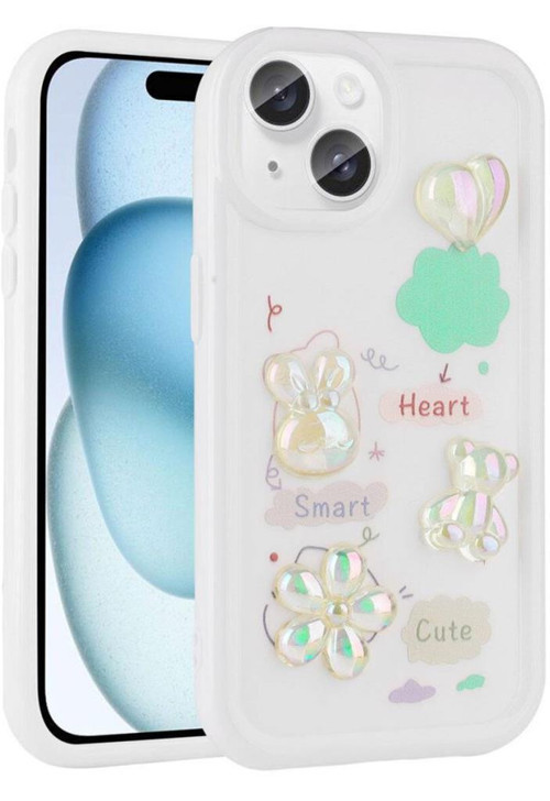 iPhone 14 Uyumlu Kılıf Kabartma Figürlü Parlak Toys Silikon Kapak