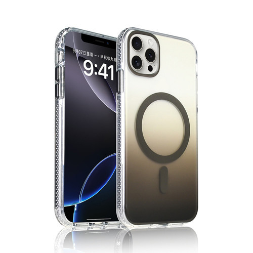 iPhone 16 Pro Kılıf Magsafe Şarj Özellikli Transparan Renk Geçişli Gradient Luxury Kapak