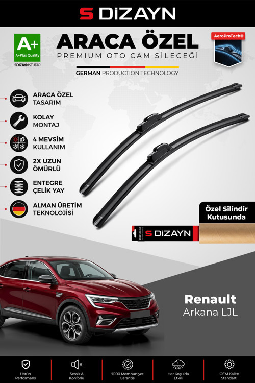 Renault Arkana LJL Ön Cam Silecek Seti 2021 Üzeri Premium Araca Özel 60-45 Cm A+ Kalite