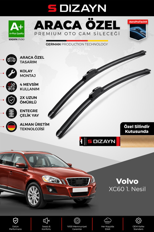 Volvo XC60 Ön Cam Silecek Seti 2008-2017 Premium Araca Özel 65-50 Cm A+ Kalite