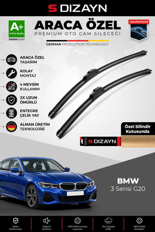 BMW 3 Serisi G20 Ön Cam Silecek Seti 2019 Üzeri Premium Araca Özel 60-48 Cm A+ Kalite