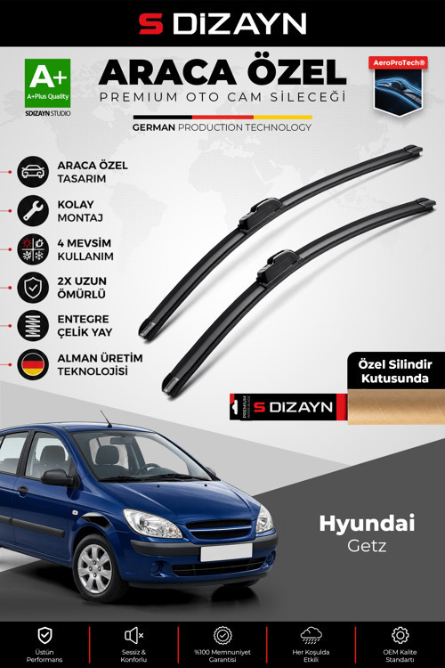Hyundai Getz TB Ön Cam Silecek Seti 2002-2011 Premium Araca Özel 55-35 Cm A+ Kalite