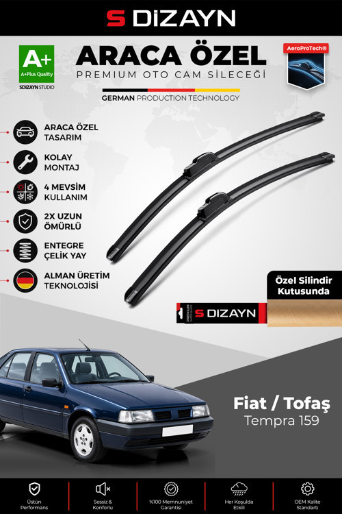 Fiat Tempra 159 Ön Cam Silecek Seti 1990-2000 Premium Araca Özel 50-50 Cm A+ Kalite
