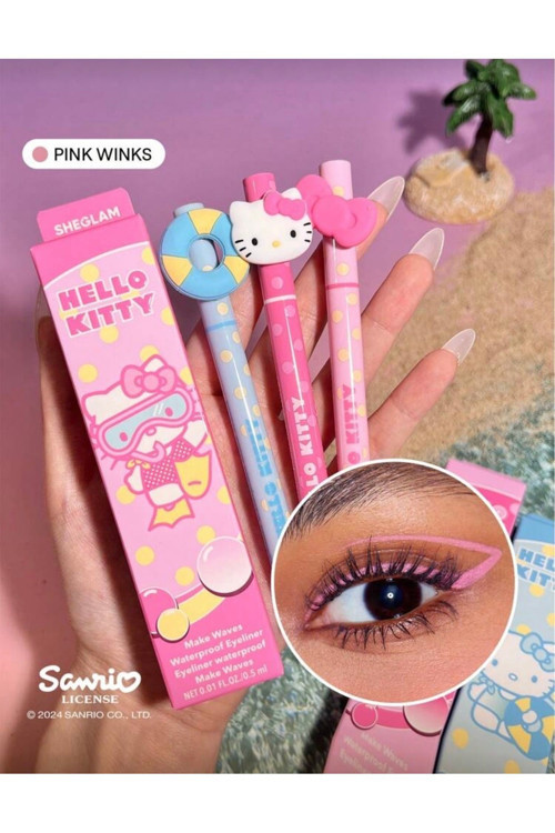 Hello Kitty|SHEGLAM Make Waves Waterproof Eyeliner Pembe