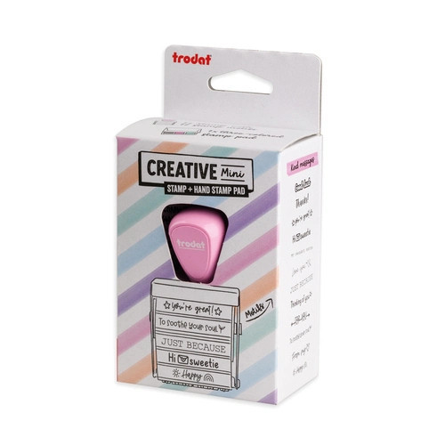Creative Mini Kind Messages 12 Motifli Damga Seti – 3 Renkli Istampa Pedli Nazik Mesajlar Kaş