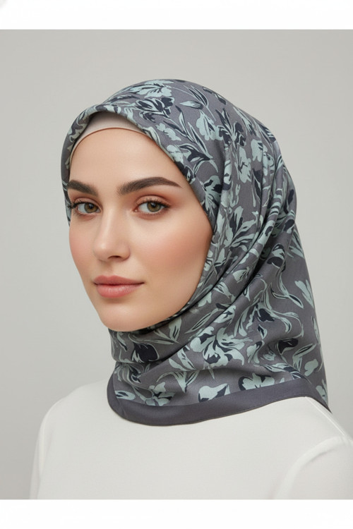 Çiçek Motifli Floral Desenli Özel Tasarım Şal