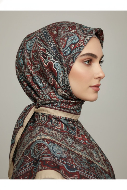 Scarf İpek Görünümlü Etnik Esinti Şal