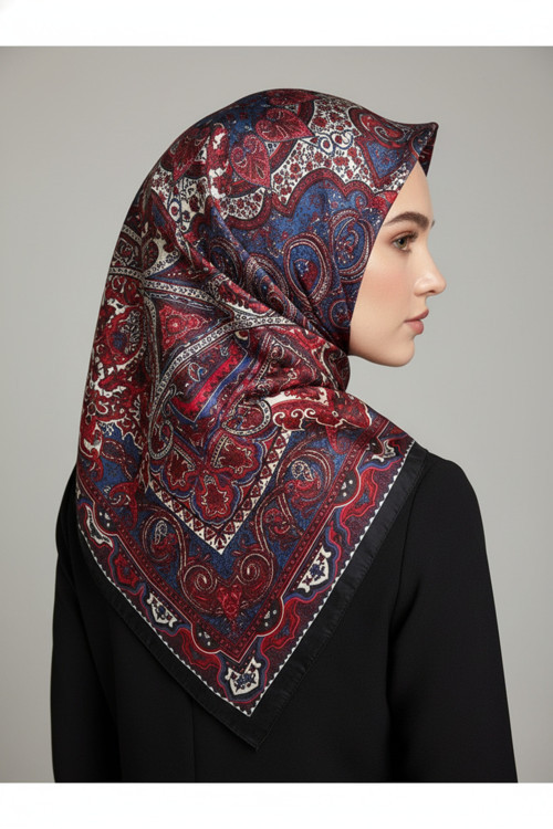 Scarf İpek Görünümlü Etnik Esinti Şal