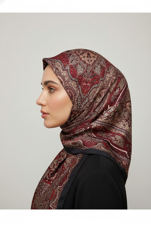 Scarf İpek Görünümlü Etnik Esinti Şal