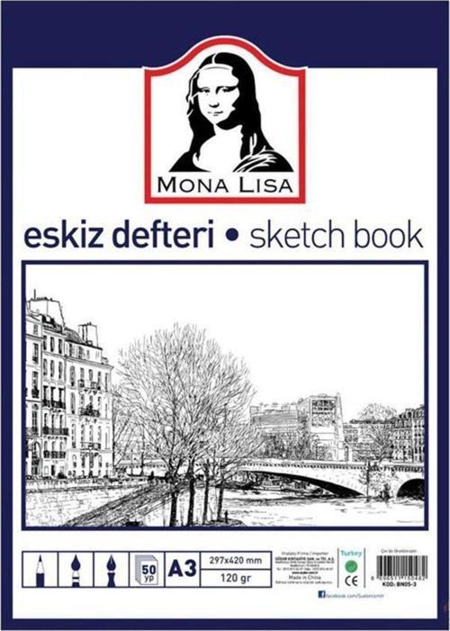 Eskiz Defteri A-3 Dokulu Kağıt Kara Kalem Çalışma Defteri 50 Yaprak 120 Gr 29,7x42 Cm 1 Paket Südor