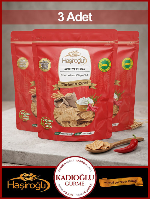 Acı Baharatlı Tarhana Cipsi 450 Gr x 3 Adet