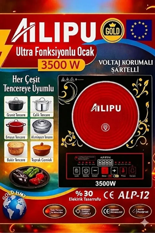 CM Global Store Ailipu Ocak 3500W TÜM TENCERELERE UYUMLU