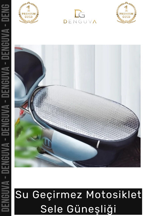 Özel Üretim Pratik Hafif Su Geçirmez Sızdırmaz Motosiklet Sele Koruma Güneşliği - 60 cm x 35 cm