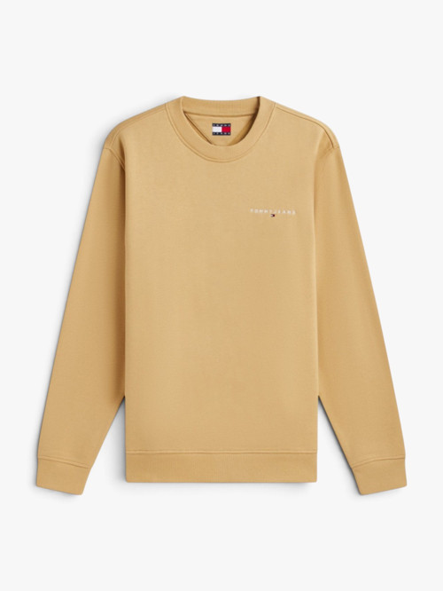 TJM REG LINEAR CREW EXT Erkek Bej Sweatshirt - DM0DM20249
