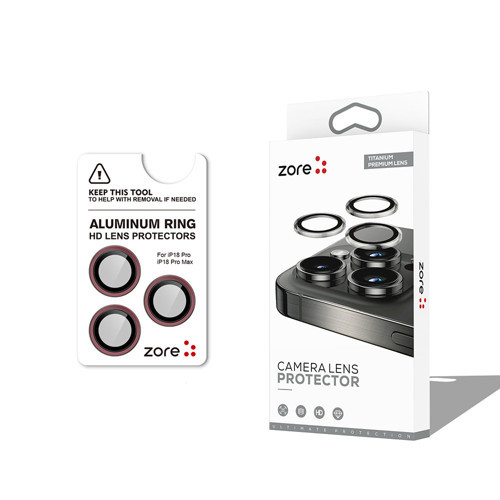iPhone 18 Pro Max Kamera Lens Koruyucu CL-12 Premium Safir Parmak İzi Bırakmayan Anti-Reflective Bordo