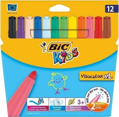 Bic Jumbo Keçeli Boya Kalemi 12 Renk