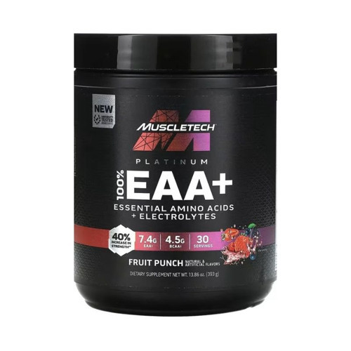 Platinum 100% EAA+BCAA Essential Amino Acids + Electrolytes Fruit Punch 393 g