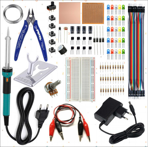 BREADBOARD TEMEL ELEKTRİK - ELEKTRONİK SETİ + LEHİMLEME SETİ