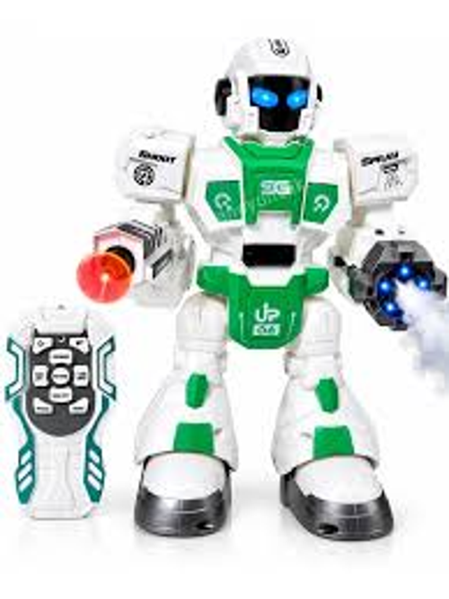 Uzaktan Kumandalı Akıllı Robot – Vantuz ve Su Topu Atabilen Sesli Işıklı Robot Oyuncak