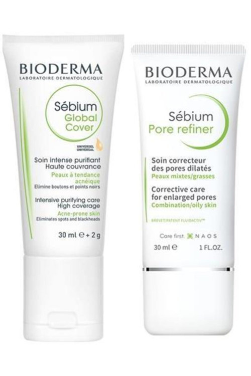 Sebium Global Cover 30 Ml+Bioderma Sebium Pore Refiner 30 Ml Bakım Kremi