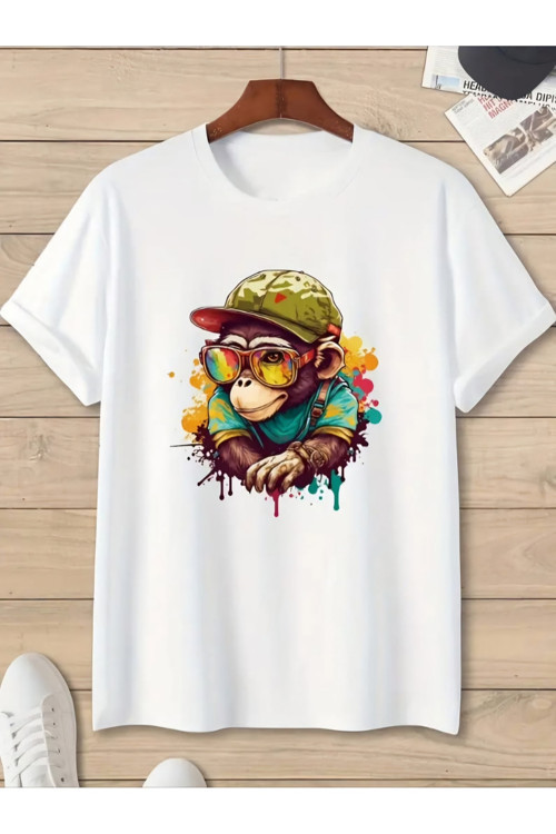 Monkey Baskılı Özel Tasarım Tshirt