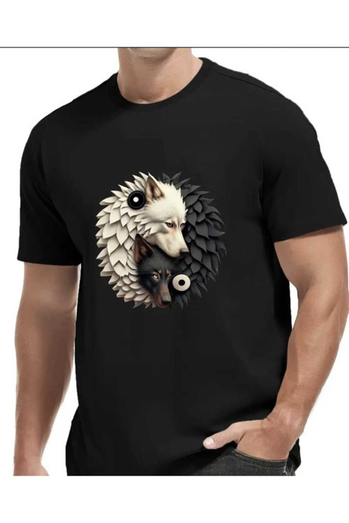 Kurt Denge Baskılı Özel Tasarım Oversize Tshirt