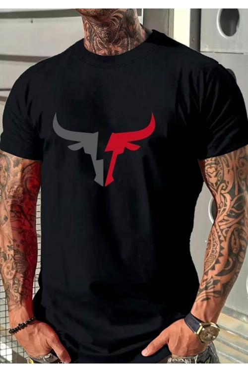 Boğa Baskılı Özel Tasarım Oversize Tshirt