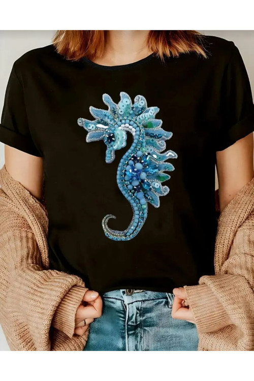 Denizatı Baskılı Özel Tasarım Oversize Tshirt